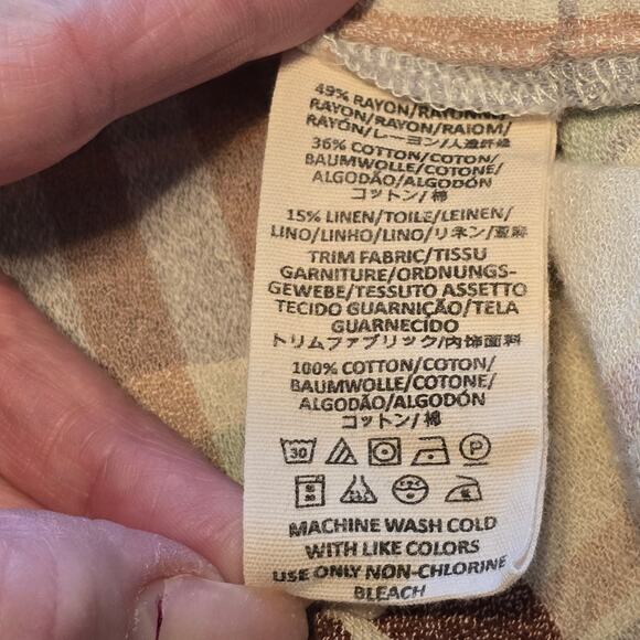 Free People Wesley Plaid Button Up Top Womens Size Large Multicolor Grunge - Picture 4 of 9